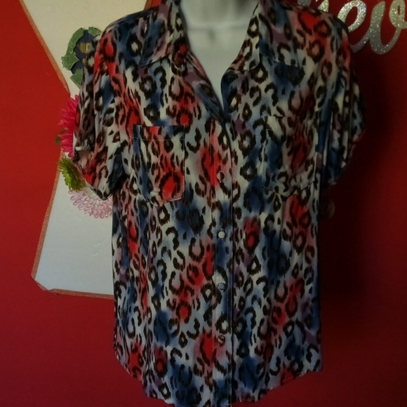 SOLD4/$15 Mocha Blouse - Picture 3 of 11